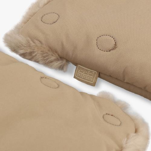 Nadia Sheepskin Pram Mittens  Taupe Extra Image 4